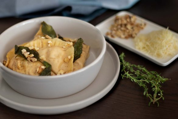 Ravioli mit Süßkartoffeln und Salbei-Butter | fructosearm, laktosefrei, zuckerfrei