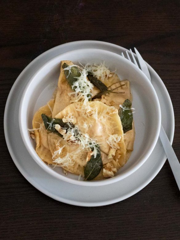 Ravioli mit Süßkartoffeln und Salbei-Butter | fructosearm, laktosefrei, zuckerfrei