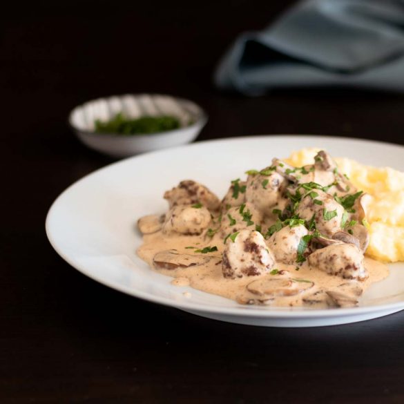 Köttbullar mit Champignons | fructosefrei, laktosefrei