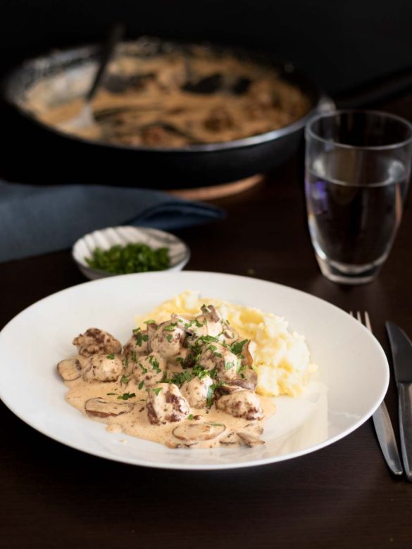 Köttbullar mit Champignons | fructosefrei, laktosefrei