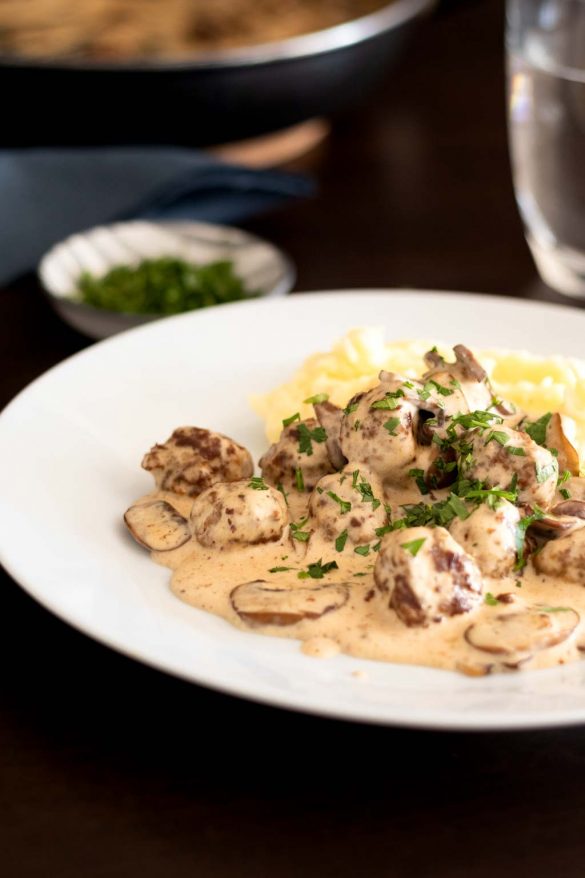 Köttbullar mit Champignons | fructosefrei, laktosefrei