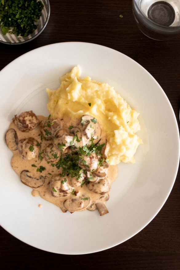 Köttbullar mit Champignons | fructosefrei, laktosefrei