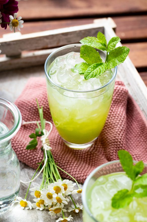 Fructosearme Gurken-Minz-Limonade