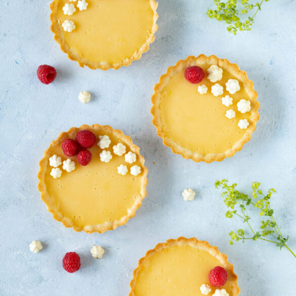 Fructosearme Lemon Curd Tartelettes mit fructosefreiem Baiser