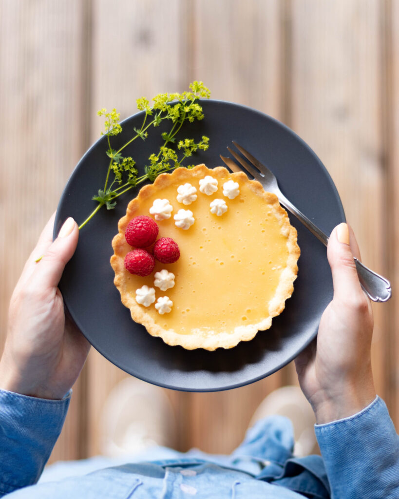 Fructosearme Lemon Curd Tartelettes mit fructosefreiem Baiser