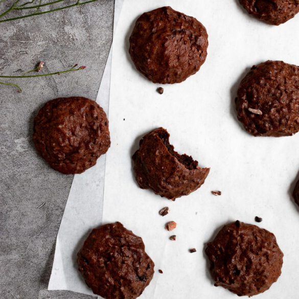 Triple Chocolate Cookies | fructosearm, laktosefrei, zuckerfrei, glutenfrei, vegan