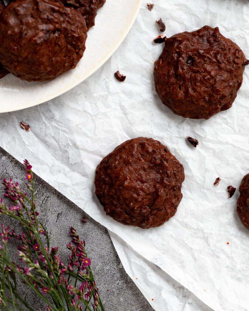 Triple Chocolate Cookies | fructosearm, laktosefrei, zuckerfrei, glutenfrei, vegan