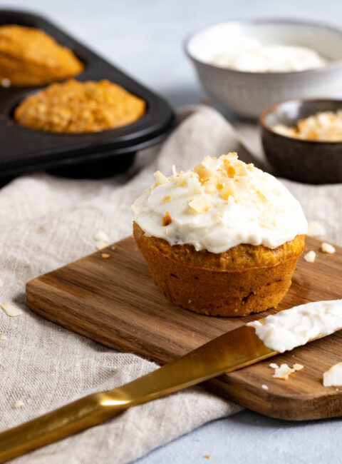 Fructosefreie und zuckerfreie Stracciatella Muffins - Sugarfree Naturally